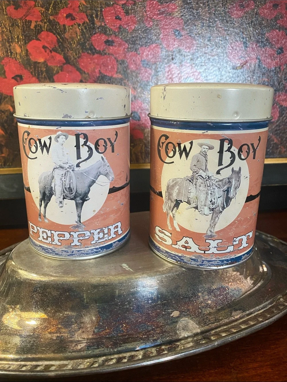 Gift Corral Western Cowboy Tin Orange set